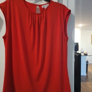 Liz Claiborne Red XL Sleeveless Blouse